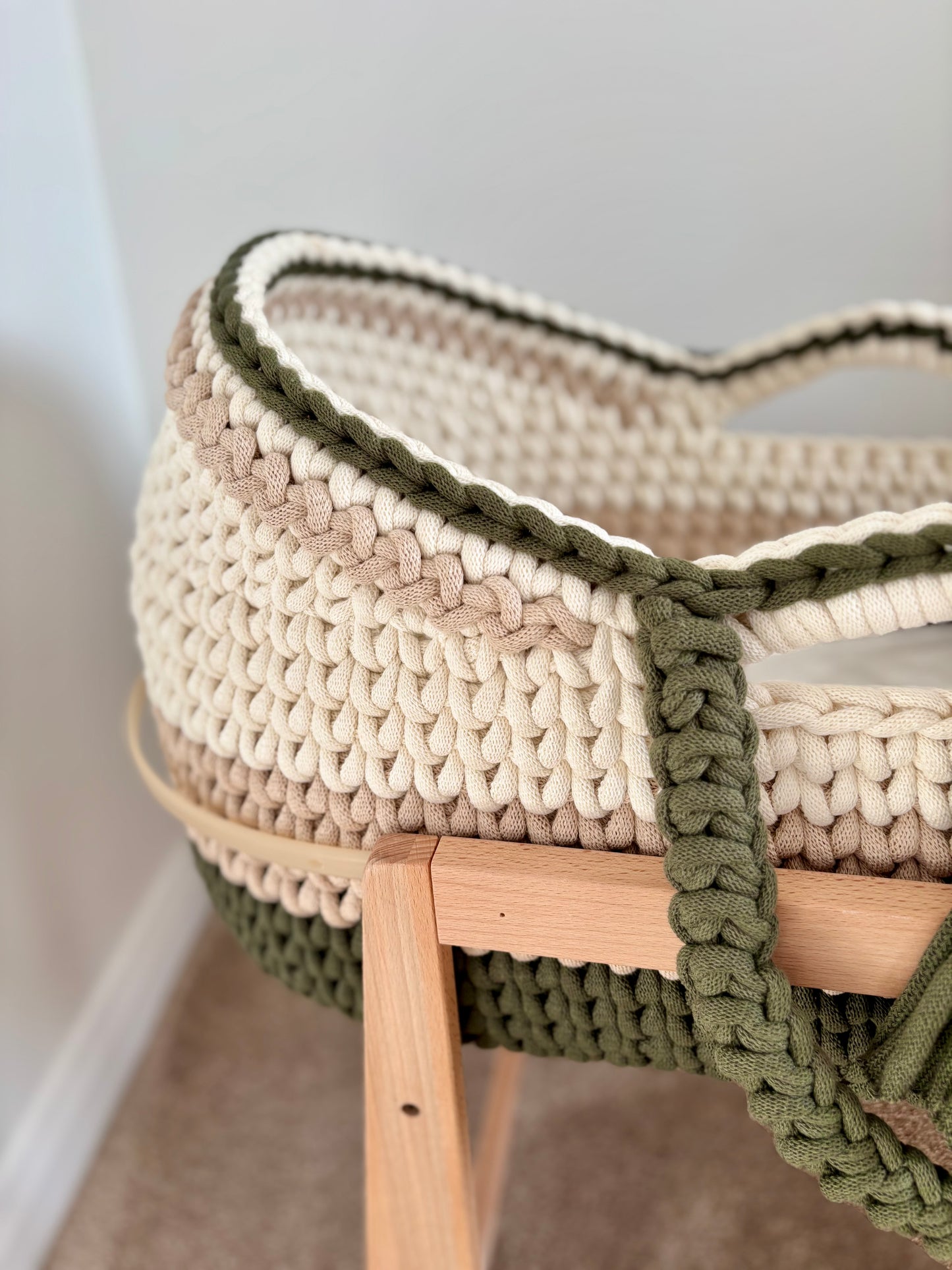 Deluxe Crochet Moses Basket