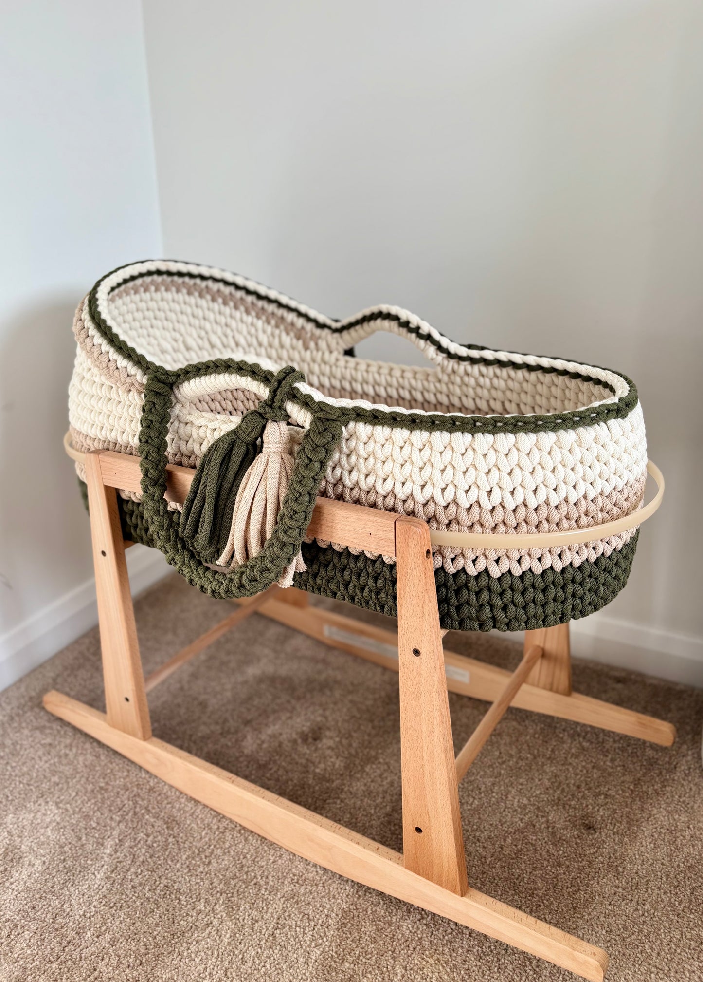 Deluxe Crochet Moses Basket