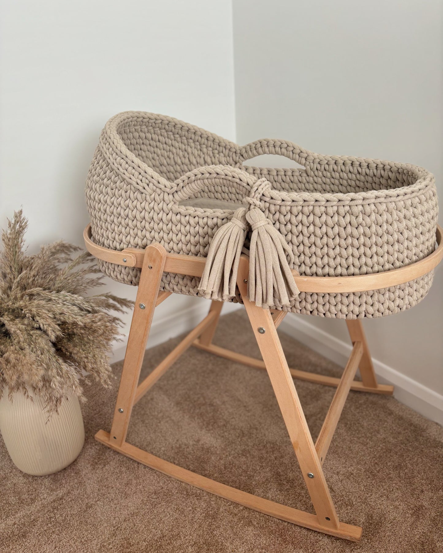 Crochet Moses Basket with hood