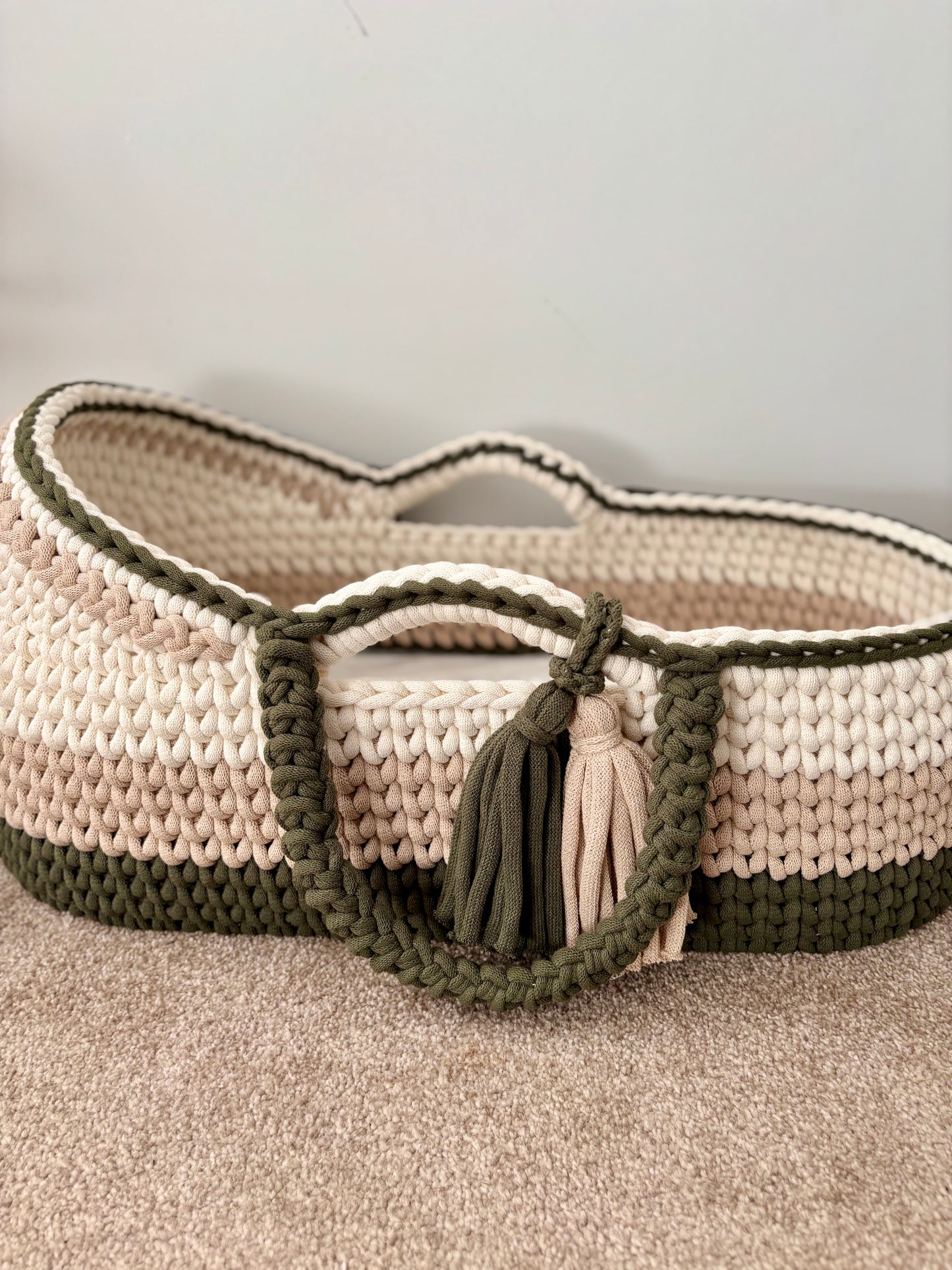 Deluxe Crochet Moses Basket