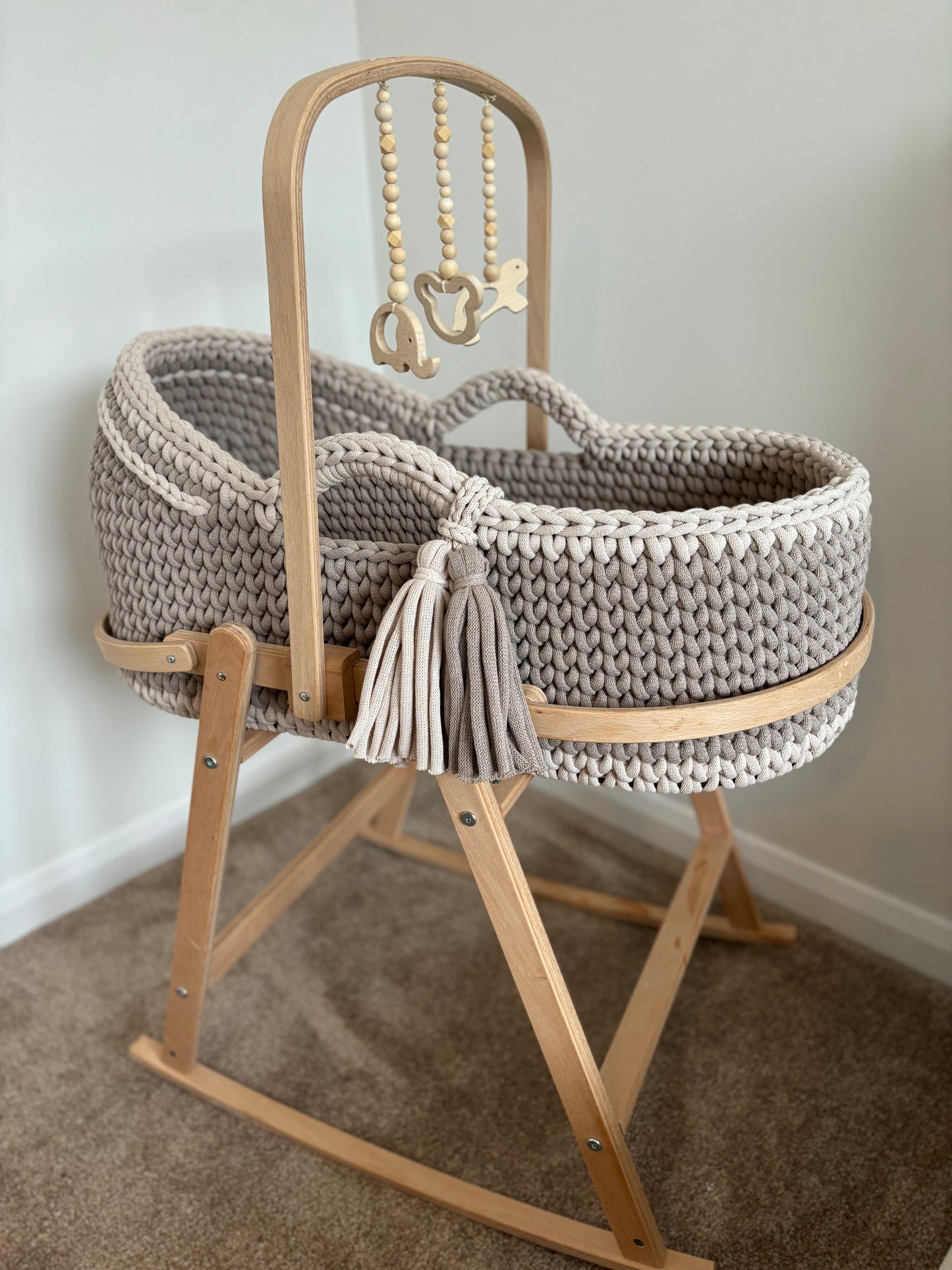 Crochet Moses Basket with hood