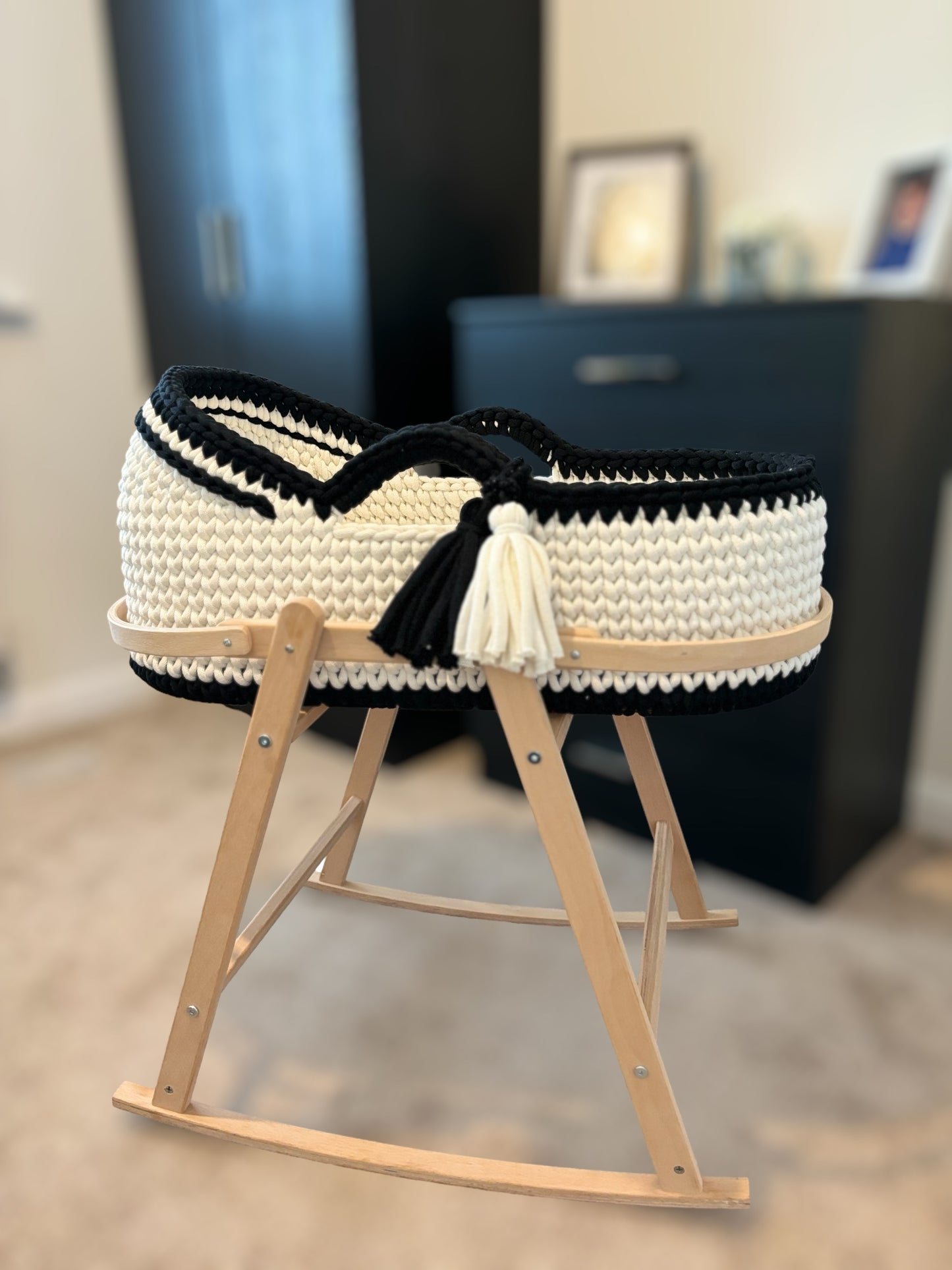 Crochet Moses Basket with hood